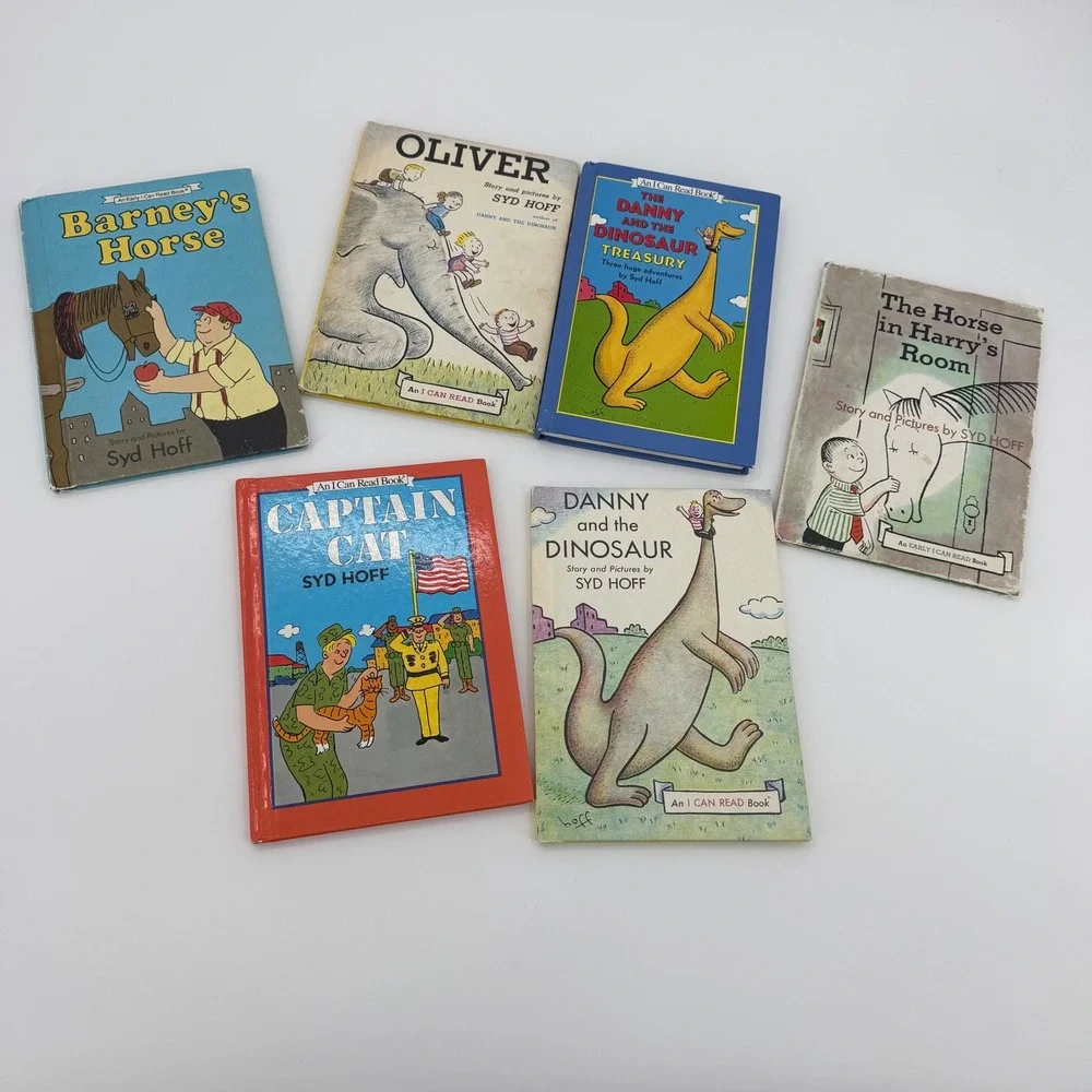 Vintage Syd Hoff I Can Read Book Lot Danny Dinosaur Captain Cat Barney's Horse